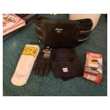 NEW SOCKS, ASPEN BACK BRACE, GLOVES, BRACES NEW
