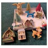 SM. HOLIDAY FIGURES, BOTTLE BRUSH TREE