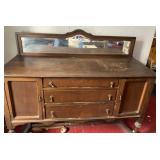 DINING BUFFET MIRRORED BACK WITH 3 DRAWER 2 SIDES