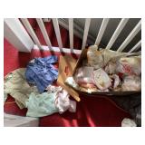 VINTAGE BABY CLOTHES, COATS, DIAPER COVERS, BIBS,