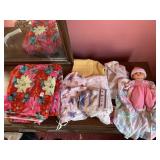 LARGE PIECE, AT LEASY 1 FULL YARD, FLOWERED