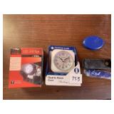 HEAD LAMP, CLOCK, MULTI TOOL, CHANGE PURSE