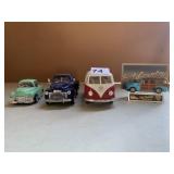 4 DIE CAST MODELS VW BUS AND OTHERS