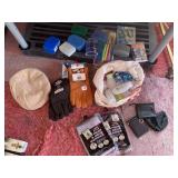 HAT, WORK GLOVES, TRAVEL BOTTLES, SOAP