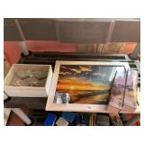 WEDDING CHAMPAGNE GLASSES, CANDLES, SUNSET