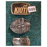 KIOTI, SCOONER SHIP, USS FAHRION BELT BUCKLES