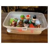 BIN W/ BOBBLE HEAD FIGURES