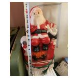 16" BLOW MOLD 1981 LIGHT UP SANTA