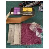 5 12X12 PURPLE CARPET SQUARES