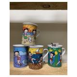 4 BETTY BOOP COFFEE MUGS