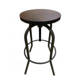 MODERN DARK WOOD SWIVEL BAR STOOLS QUALITY MADE