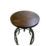 MODERN DARK WOOD SWIVEL BAR STOOLS QUALITY MADE