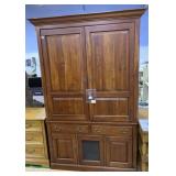 CHERRY 2PC. ARMOIRE RAISED PANEL DOORS 84.25