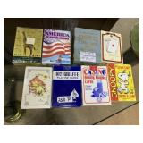 EIGHT DECKS OF PLAYING CARDS INCLUDING SNOOPY,
