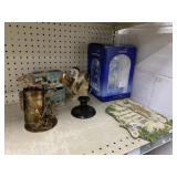 HORSE FIGURINE, GUARDIAN ANGEL, METAL GOLF DESK