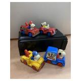 SNOOPY DRIVE VEHICLES SET OF 4