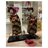 10 JAPANESE DOLLS ON STAND