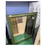 OLIVE GREEN MIRROR WITH GOLD ACCENT 36 CASES WIDE