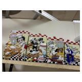 4 PIECE CANISTER SET FROM 6 1/2 INCHES HIGH TO