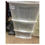 STORAGE CABINET PLASTIC 3 STACK