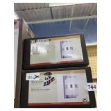 TWO POLISH CHROME WITH FROSTED ACRYLIC LENS WALL