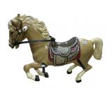 COLORFUL MOLDED HORSE WITH STRAP AND FOOTREST 35"
