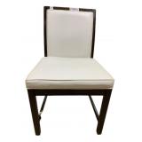 ACCENT HERE WOOD FRAME WITH WHITE PIPING VINYL