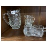 FOSTORIA WATER PITCHER 8 1/2 INCHES HIGH DUNCAN