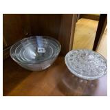ARCOROC FRANCE 4 GLASS NESTING BOWLS AND COVERED