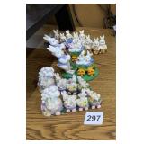 5 CUTE BUNNY FIGURES NEW