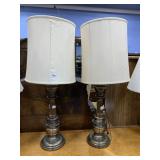 HEAVY BRASS FINISH 39" H WITH SHADE