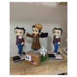 TWO BETTY BOOP CAMPUS CUTIES, BETTY BOOP WITH