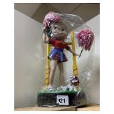 18-INCH-TALL BETTY BOOP CHEERLEADER WITH POMPOMS