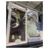 2 PORCELAIN DOLLS W/ BOXES SAMANTHA AND HOLIDAY