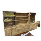 FREESTANDING 4 PIECE WALL UNIT INCLUDING: OPEN