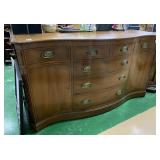 SERPENTINE FRONT SIDEBOARD 4 DRAWER CENTER TWO