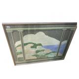 SILVER FRAMED DESIGN CARIBBEAN VILLAGE SCENE 34
