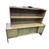 MANUFACTURED WOOD 2  PIECE CREDENZA LIGHT WOOD
