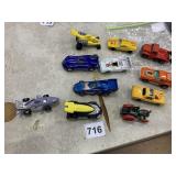 TWO HOT WHEELS ONE PURPLE ONE BLUE, ORANGE NUMBER