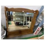WOOD MIRROR 30.5" H X 41" W