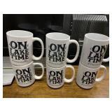 6 MUGS ON LAKE TIME OVERSIZED