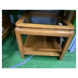 BETHEL GLASS INSET TO TEAR SIDE TABLE 23 INCHES