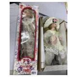 TWO PORCELAIN DOLLS PETULIA AND PORCELAIN DOLL