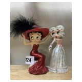 RED HAT BETTY ON A STOOL AND MASQUERADE BETTY