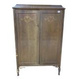 WALNUT WARDROBE CABINET WITH THREE INTERIOR