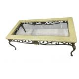 DECORATIVE IRON BASED COFFEE TABLE 50" W X 26" D