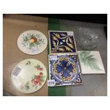 HAND PAINTED TRIVETS, ETC.
