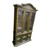 CHINA CABINET WITH METAL ON DOORS STANDS 79