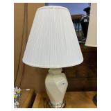 IVORY CENTER LAMP W/ FRAME 33" H