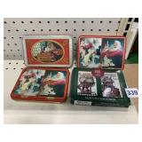 FOUR BOXES OF COCA-COLA CARDS SATURDAY EVENING